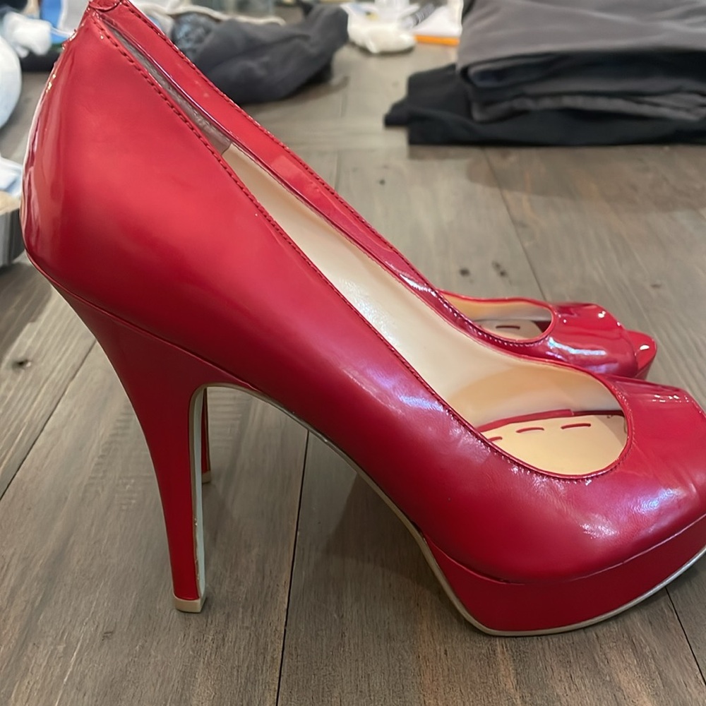 Ruby Red Heels-Size 8.5 Tts Great Condition - image 2